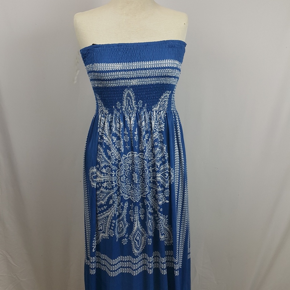 NWT Shoreline Blue OS‎ maxi dress